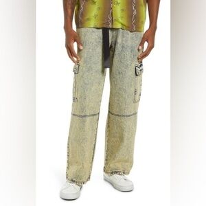 BP PRIDE GENDER INCLUSIVE BELTED DENIM CARGO PANTS